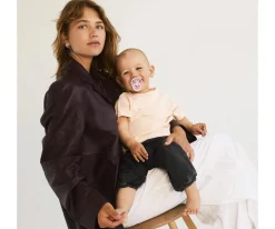2 Chupetes BIBS Colour Round Baby Pink/Mocha