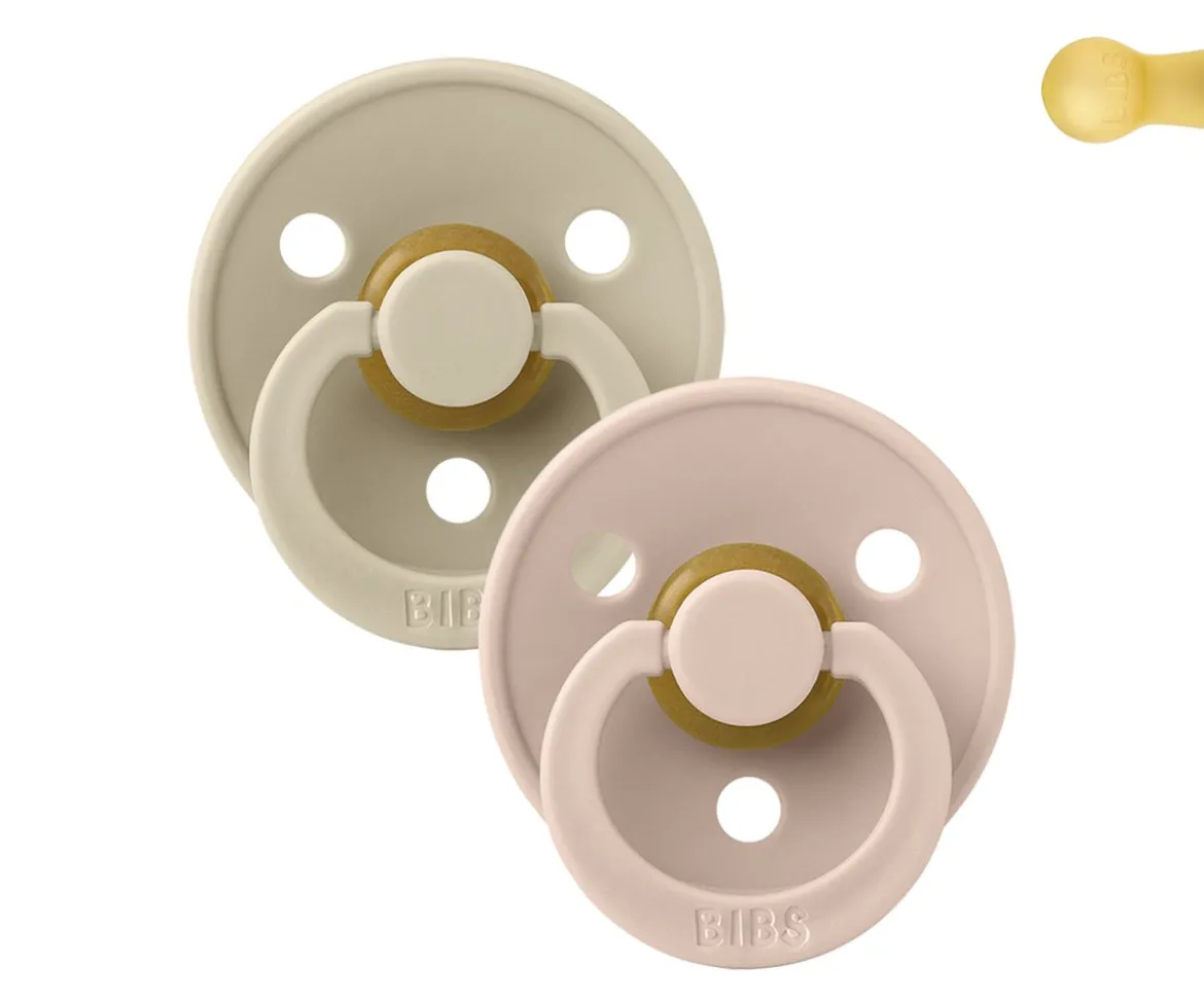 2 Chupetes BIBS Colour Round Blush/Vanilla
