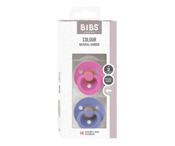 2 Chupetes BIBS Colour Round Bubblegum/Peri