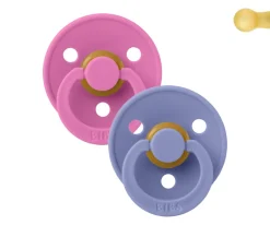 2 Chupetes BIBS Colour Round Bubblegum/Peri