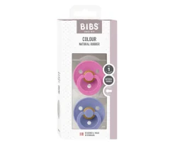 2 Chupetes BIBS Colour Round Bubblegum/Peri