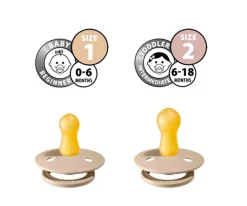 2 Chupetes BIBS Colour Round Iron/Baby Blue