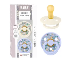 2 Chupetes BIBS Colour Round Liberty Chloe Meadow Ivory Mix