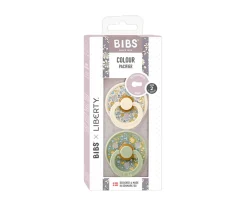 2 Chupetes BIBS Colour Round Liberty Eloise Sage Mix
