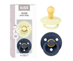 2 Chupetes BIBS Colour Round Luna/Deep Space