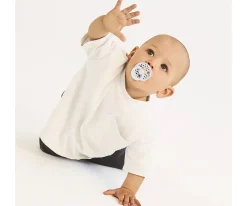 2 Chupetes BIBS Colour Round Polka Baby Blue/Steel Blue