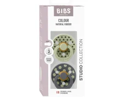 2 Chupetes BIBS Colour Round Sage/Iron