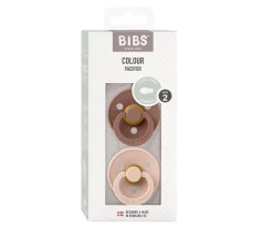 2 Chupetes BIBS Colour Simétrica Blush/Woodchuck