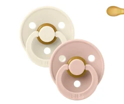 2 Chupetes BIBS Colour Simétrica Ivory/Blush