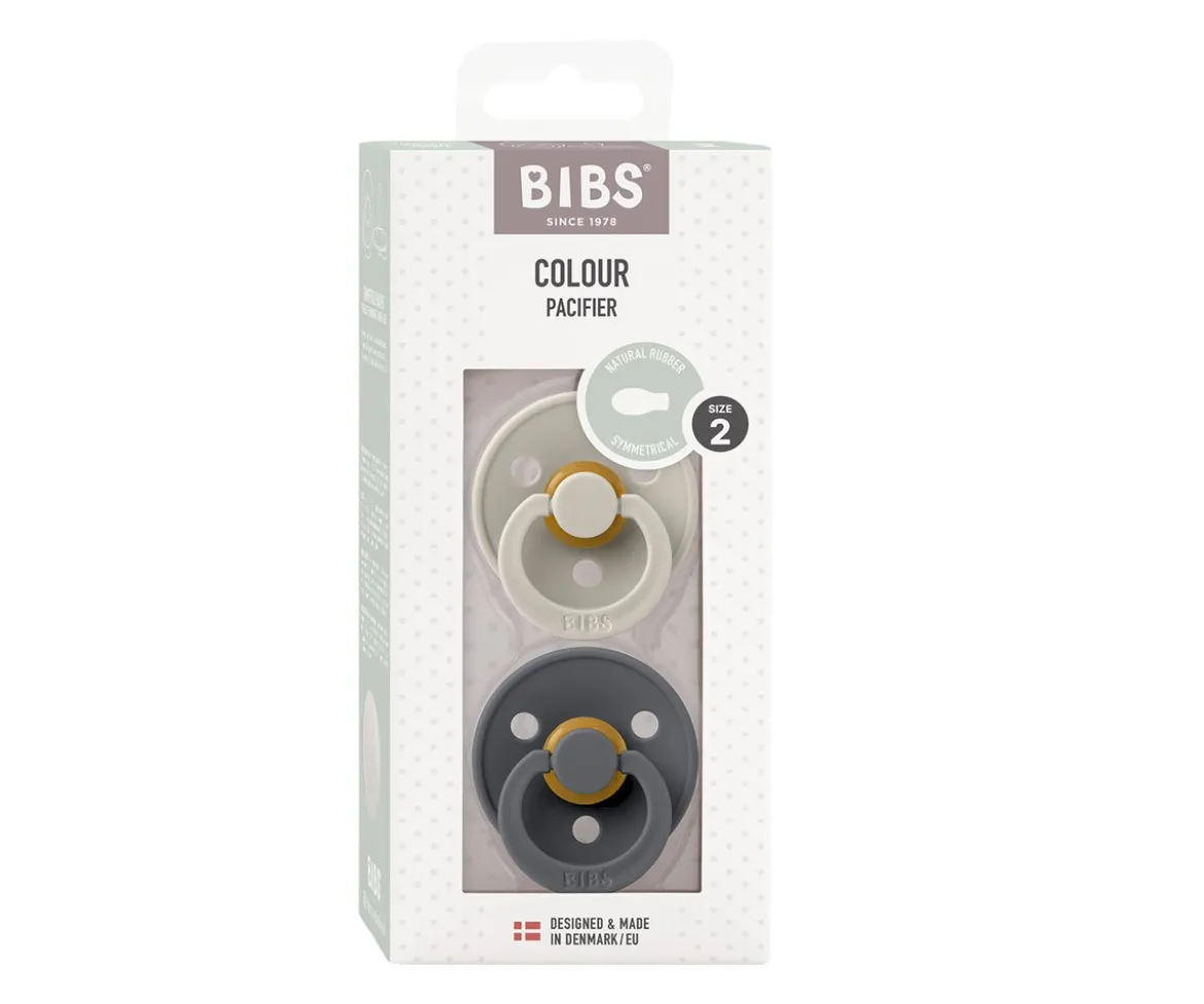 2 Chupetes BIBS Colour Simétrica Sand/Iron