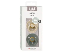 2 Chupetes BIBS Colour Simétrica Vanilla/Pine