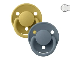 2 Chupetes BIBS De Lux Mustard/Petrol Silicona