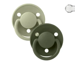 2 Chupetes BIBS De Lux Sage/Hunter Green Silicona