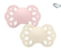 2 Chupetes BIBS Infinity Anatómica Ivory/Blossom