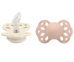 2 Chupetes BIBS Infinity Anatómica Ivory/Blush