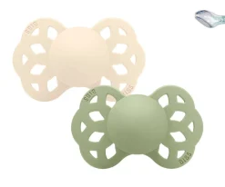 2 Chupetes BIBS Infinity Anatómica Ivory/Sage