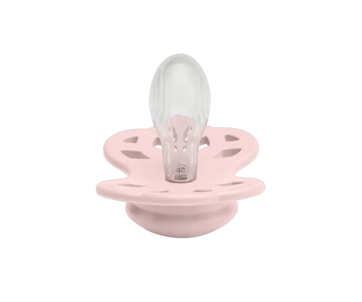 2 Chupetes BIBS Infinity Simétrica Ivory/Blossom