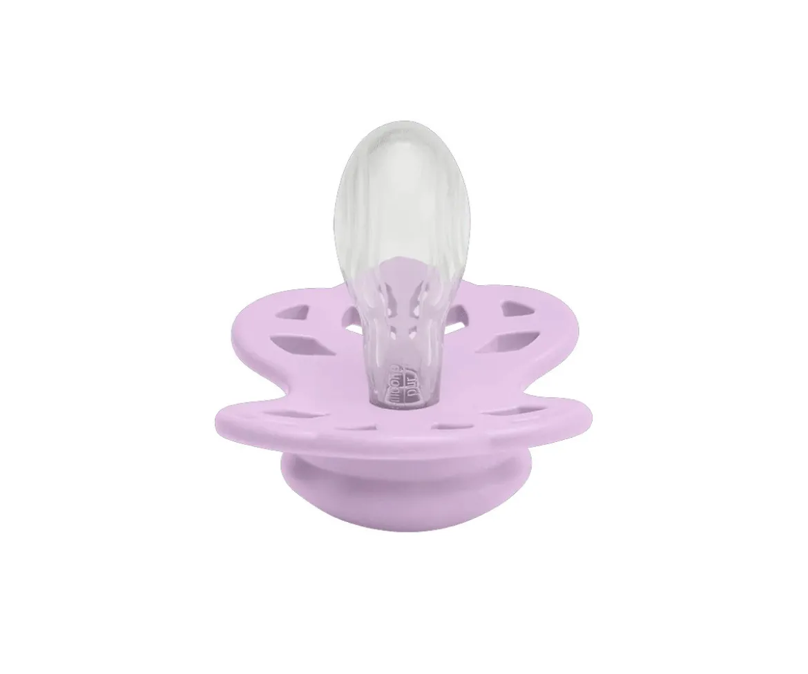 2 Chupetes BIBS Infinity Simétrica Pale Butter/Violet Sky