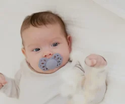 2 Chupetes BIBS Infinity Simétrica Vanilla/Peach