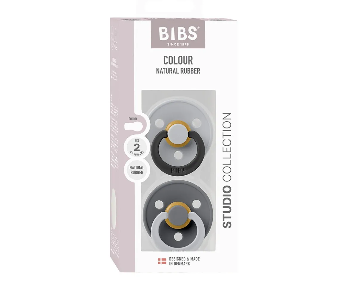 2 Chupetes BIBS Studio Colour Fusion Round Cloud Iron mix