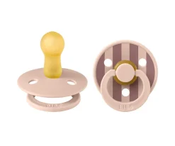 2 Chupetes BIBS Studio Colour Round Block Blush Mix