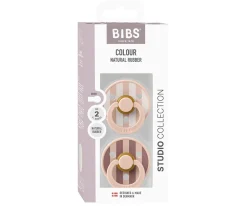 2 Chupetes BIBS Studio Colour Round Block Blush Mix
