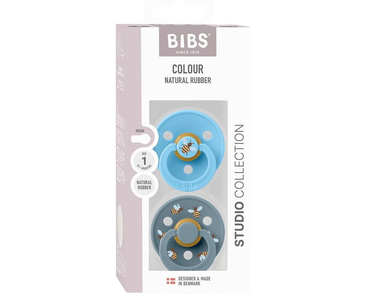 2 Chupetes BIBS Studio Colour Round Bumblebee Breeze Mix