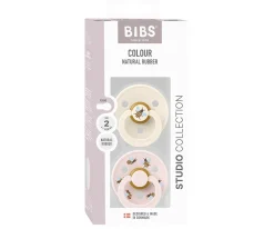 2 Chupetes BIBS Studio Colour Round Bumblebee Ivory Mix