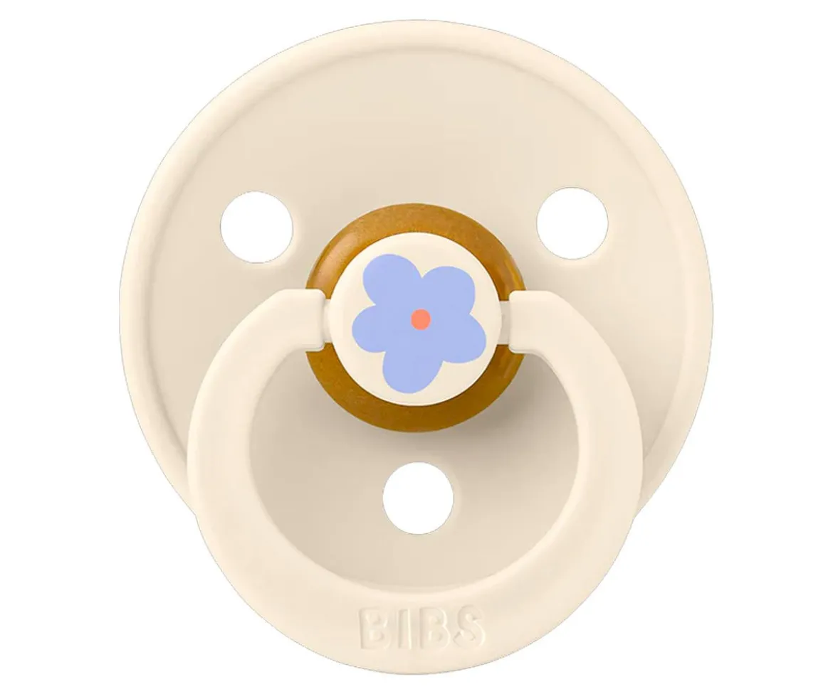 2 Chupetes BIBS Studio Colour Round Jasmine Ivory Mix