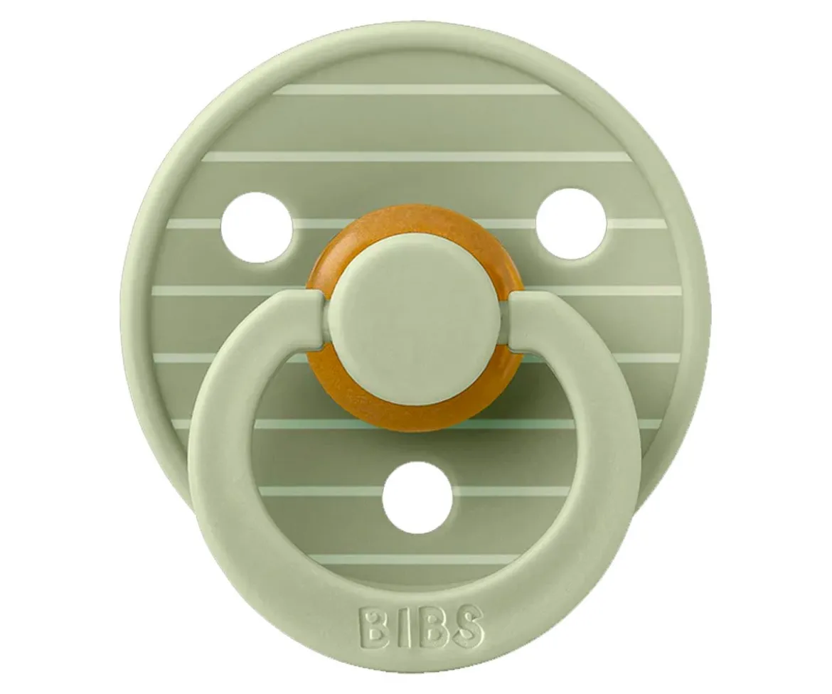 2 Chupetes BIBS Studio Colour Round Pin Sage Mix