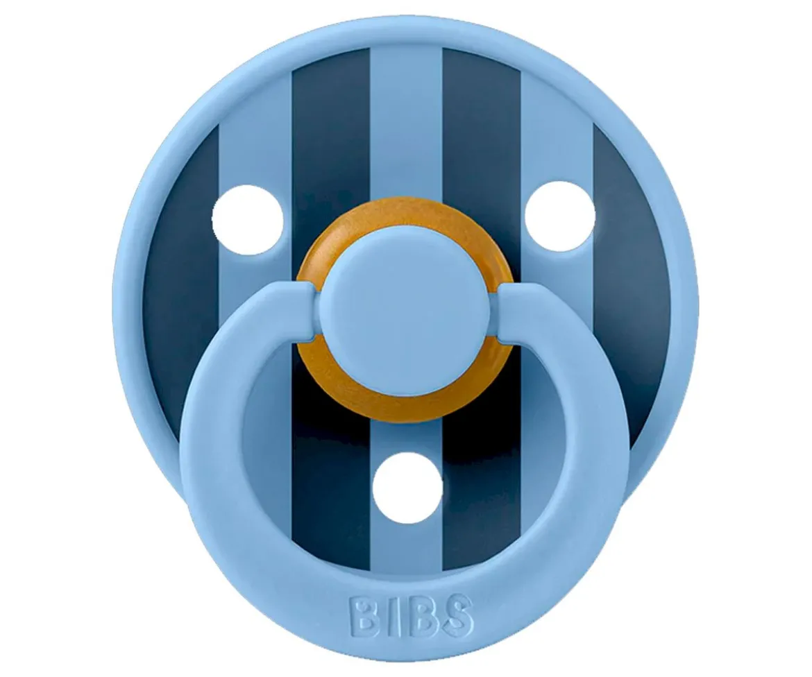 2 Chupetes BIBS Studio Colour Round Pin Sky Blue Mix