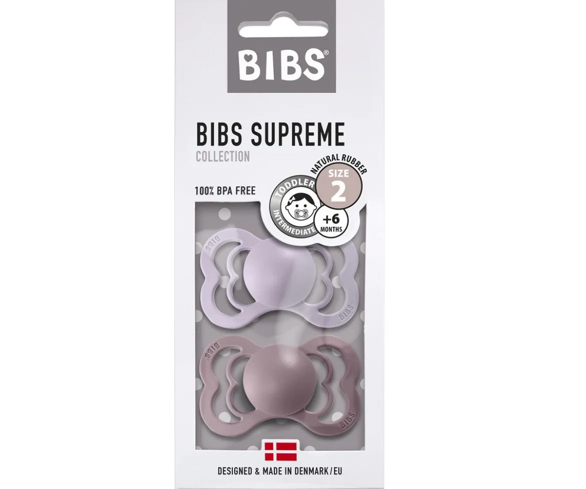 2 Chupetes BIBS Supreme Heather/Dusky Lilac Látex