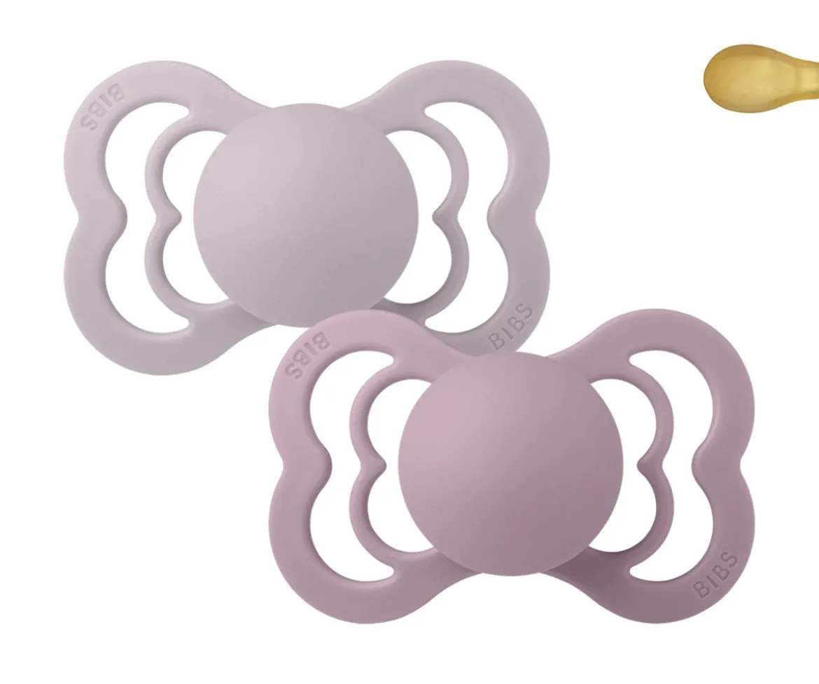 2 Chupetes BIBS Supreme Heather/Dusky Lilac Látex