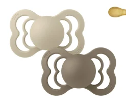 2 Chupetes BIBS Supreme Vanilla/Dark Oak Látex