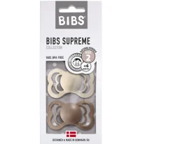 2 Chupetes BIBS Supreme Vanilla/Dark Oak Látex