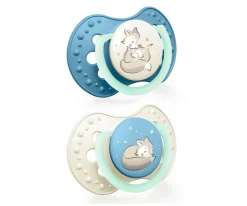 2 Chupetes LOVI Day&Night Azul