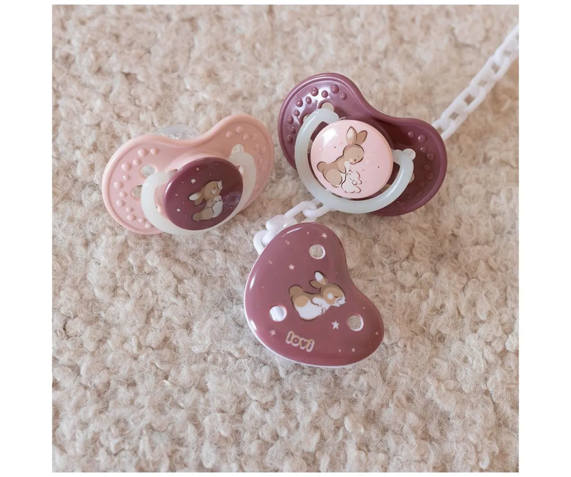 2 Chupetes LOVI Day&Night Rosa