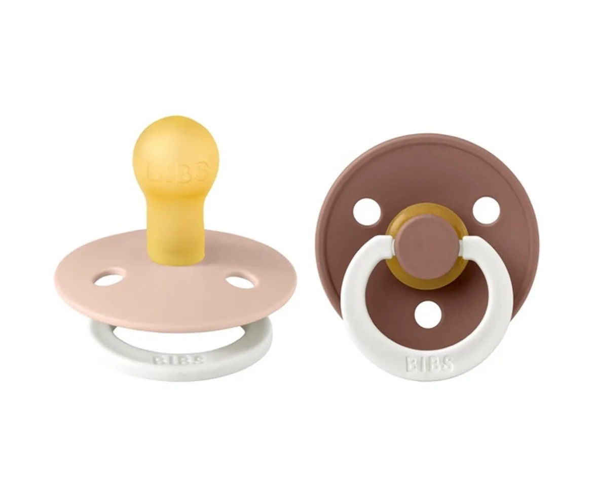 2 Chupetes Nocturnos BIBS Colour Round Blush Glow/Woodchuck Glow