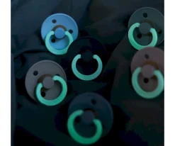 2 Chupetes Nocturnos BIBS Colour Round Sand Glow/Iron Glow