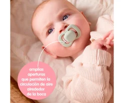 2 Chupetes Tetina Fisiológica Látex Sage/Vanilla
