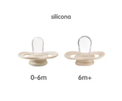 2 Chupetes Tetina Fisiológica Silicona Sage/Vanilla