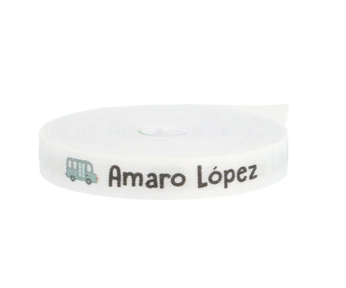 Cinta Marca Prendas Personalizada Autobús
