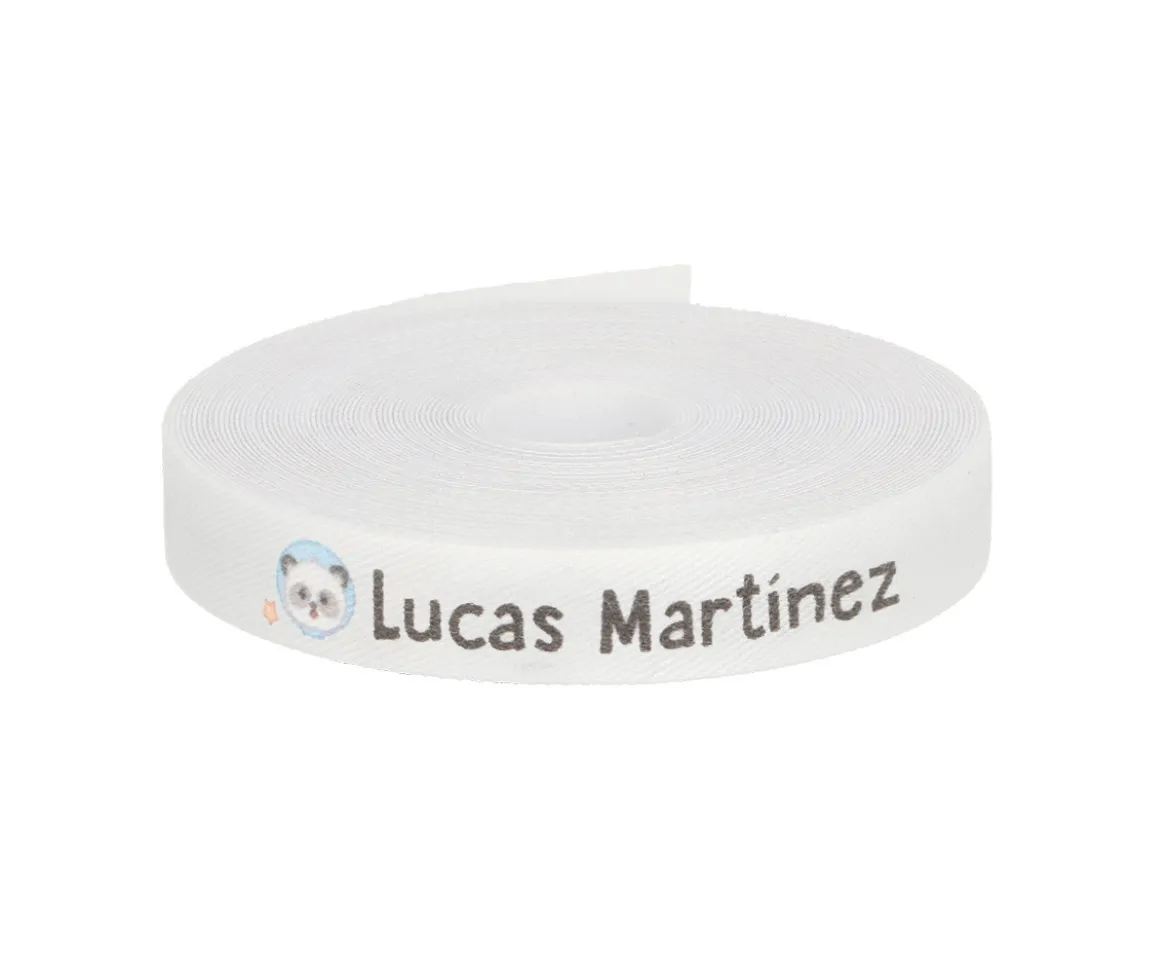 Cinta Marca Prendas Personalizada Panda