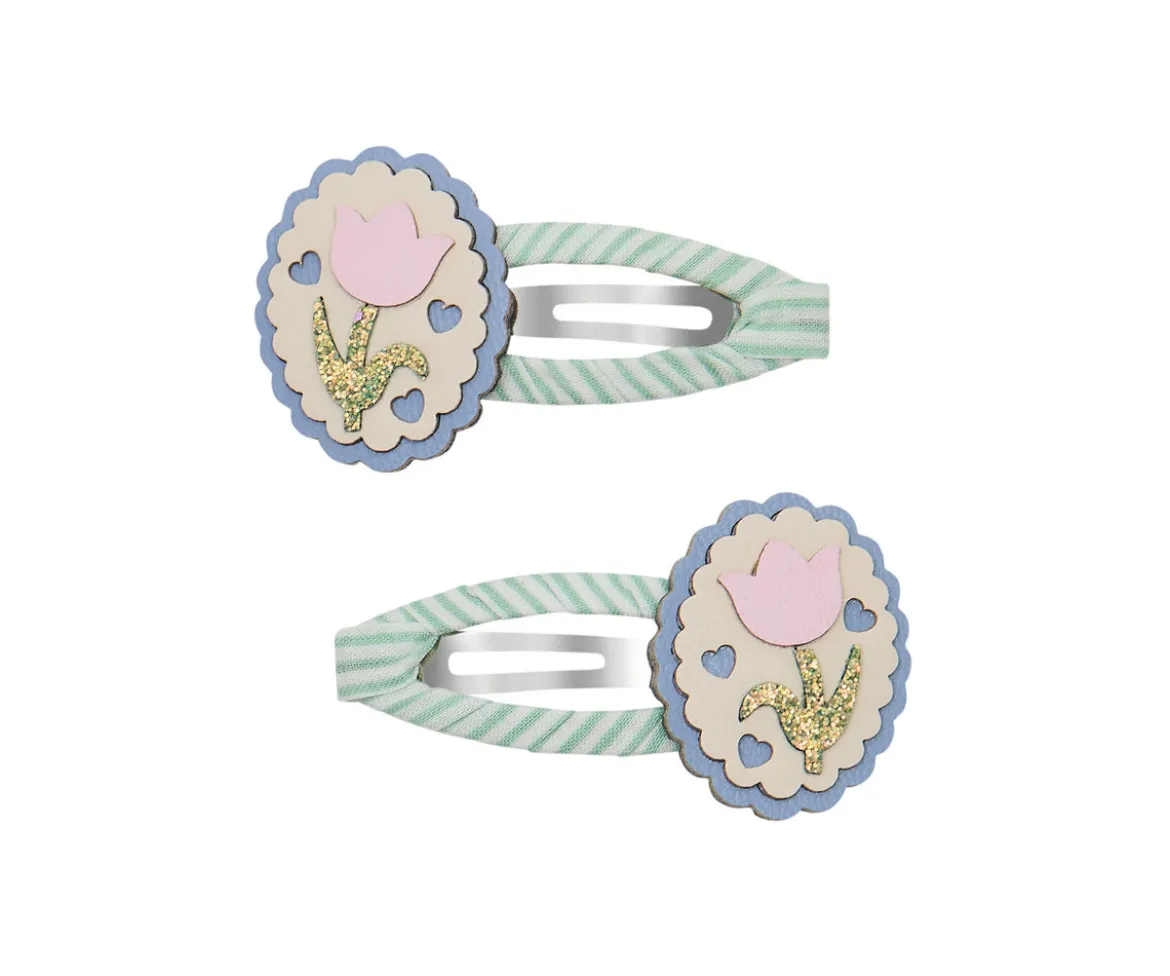 2 Clips de Pelo Scallop Framed Tulip