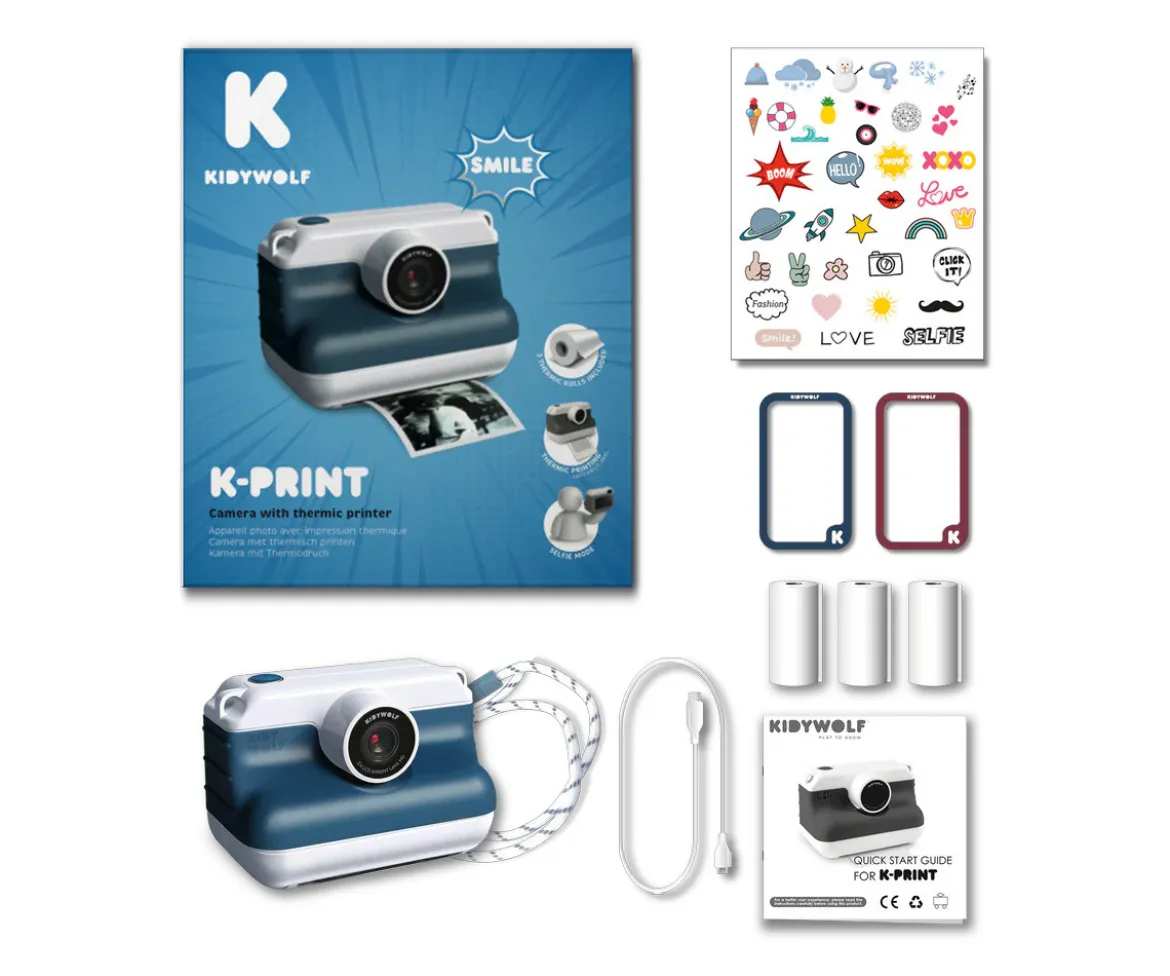 Cámara Infantil de Impresión Térmica K-Print Blue