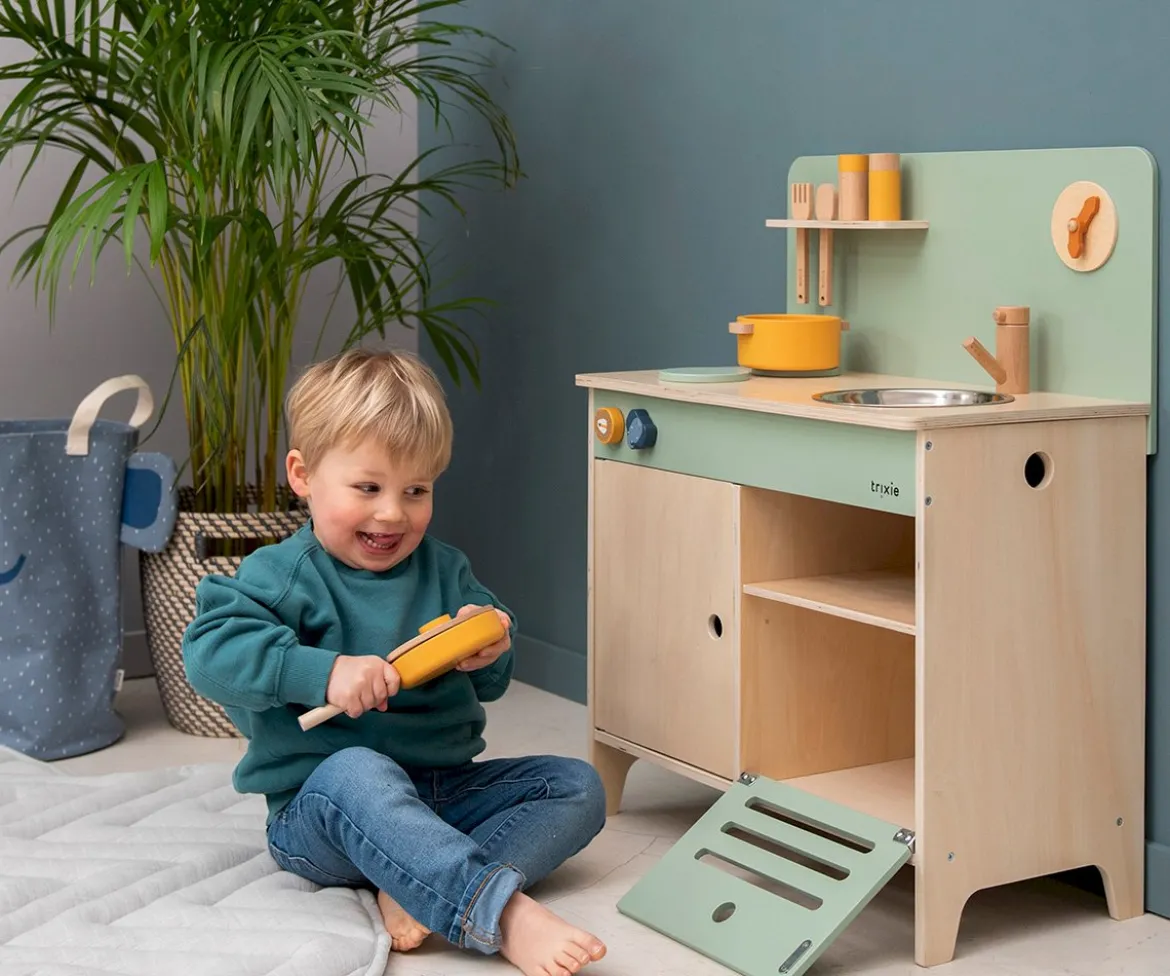 Cocina Madera Verde Pastel Trixie