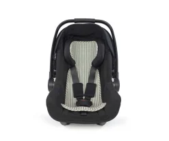 Colchoneta para Silla de Coche Praliné Rayas Matcha