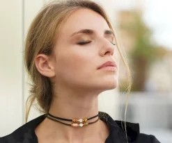 Collar-Pulsera Dué Azul Grisáceo