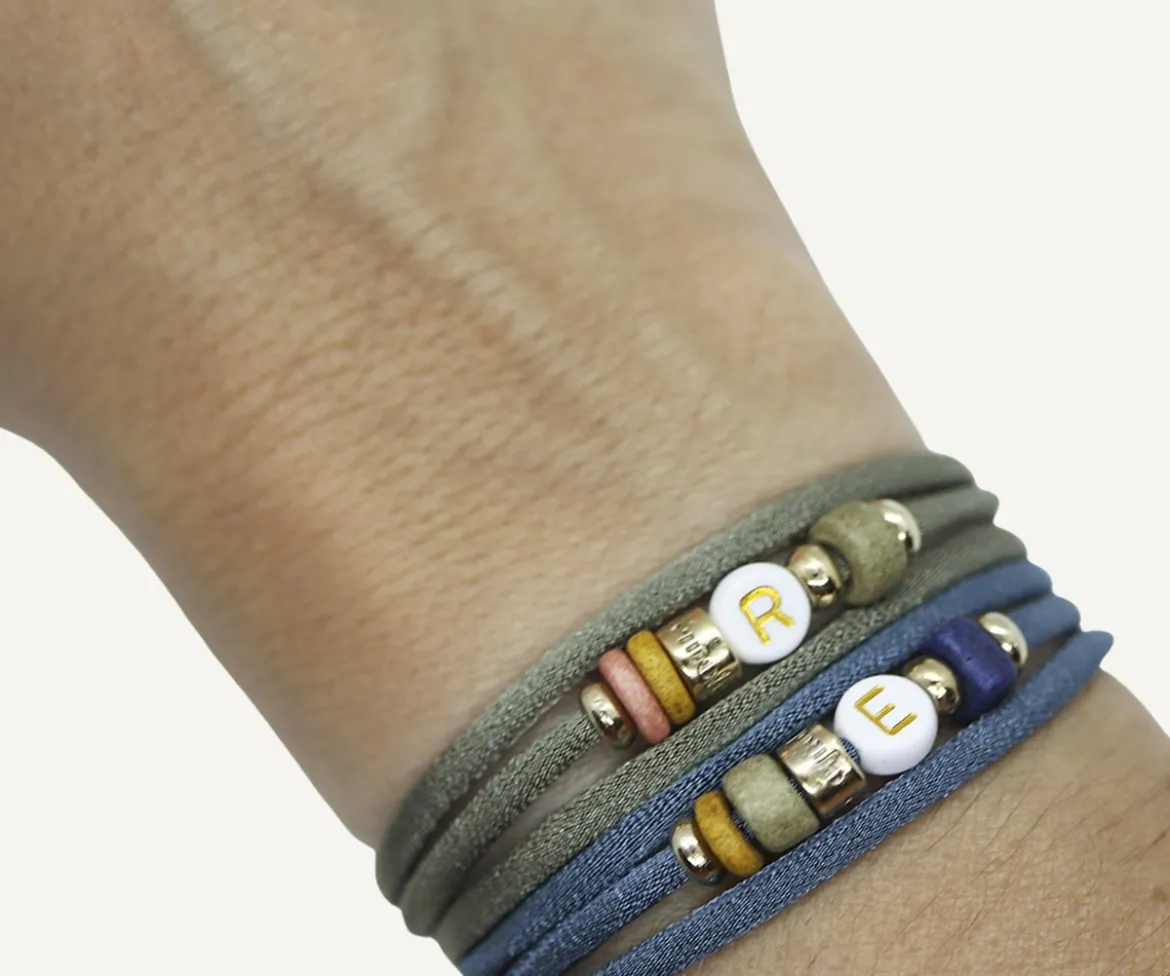 Collar-Pulsera Dué Azul Grisáceo