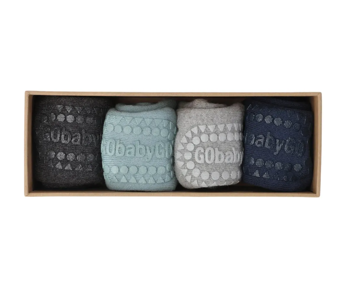 Combo Box Calcetines Suela Antideslizante Algodón Dark Grey Melagne, Dusty Blue, Navy Blue
